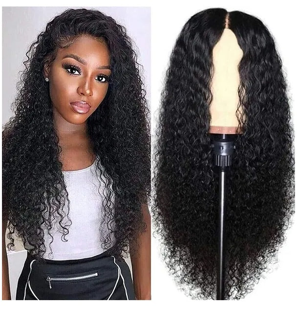 AA Hair Front Wig Womens Brazilian Human Long Curly Lace Wavy Hair Wigs US