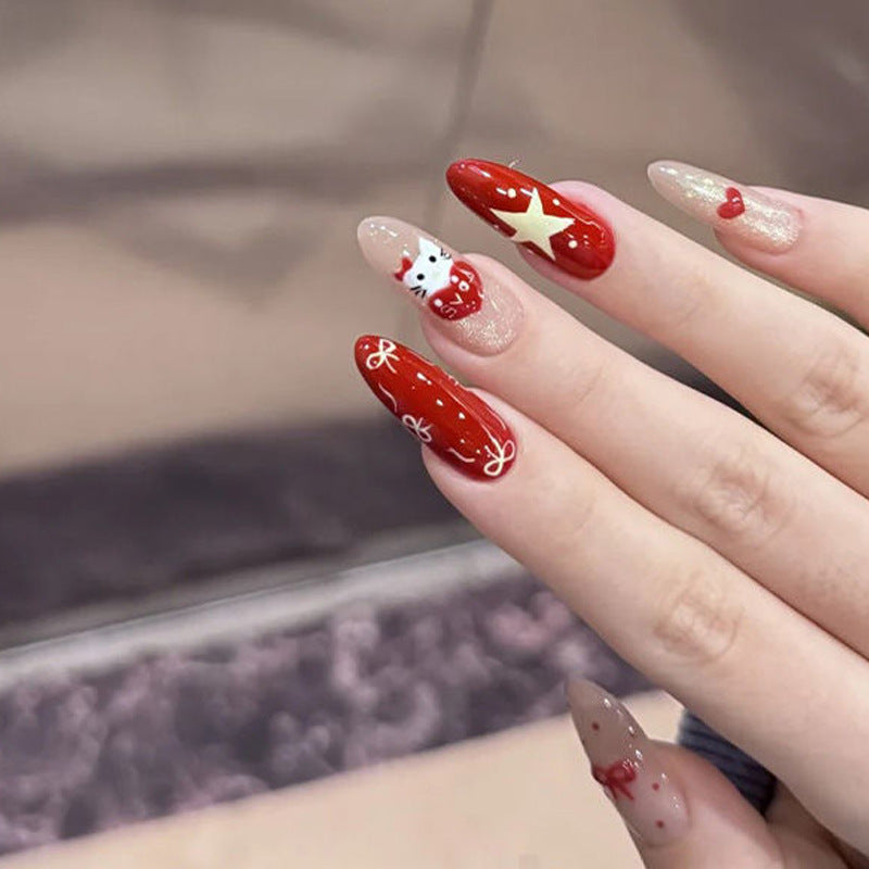 Sweet Girl Wearing Fake Nails